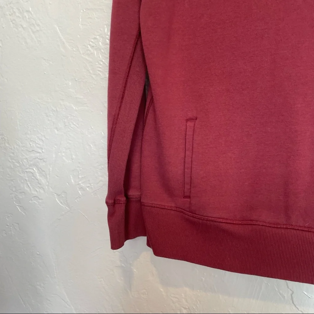 Zyia Oh So Soft Hoodie sweatshirt Tibetan Red Burgundy Medium - Picture 4 of 6